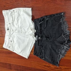 Two Pairs of jean shorts size 27 - Free People and Wild Pearl
